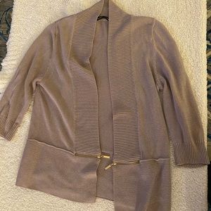 Ivanka Trump light weight sweater with gold detail